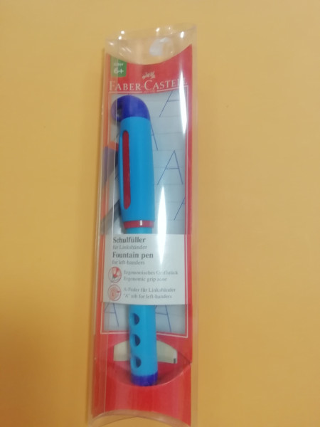 Faber Castell Schulfüller Linkshänder blau